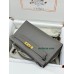 Kelly Pochette ポシェットケリー8F/锡器灰/Etain エタン フランス輸入素材 ヴォーエプソン Epsom ゴールド金具