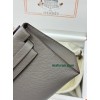 Kelly Pochette ポシェットケリー8F/锡器灰/Etain エタン フランス輸入素材 ヴォーエプソン Epsom ゴールド金具