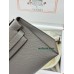 Kelly Pochette ポシェットケリー8F/锡器灰/Etain エタン フランス輸入素材 ヴォーエプソン Epsom ゴールド金具