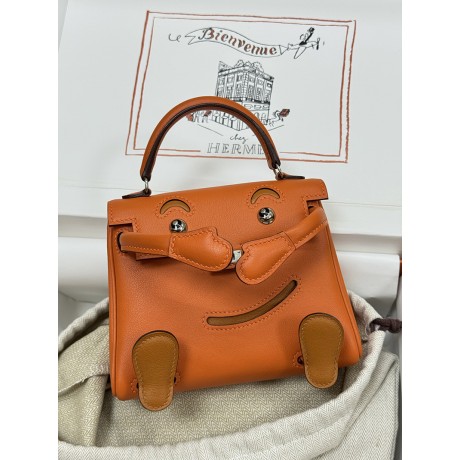 Kelly doll 93/爱马仕橙/橙色/Orange   オレンジ シルバー金具
