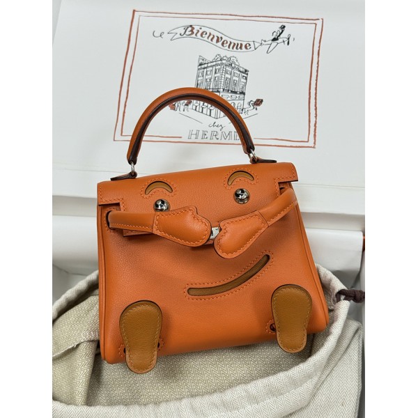 Kelly doll 93/爱马仕橙/橙色/Orange   オレンジ シルバー金具