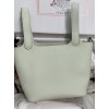 ピコタン 18cm Picotin 18CM 0S气泡绿 vertdeau ヴェールフィズ  Hermes Vert fizz フランス輸入素材トリヨンクレマンス CLEMENCE  TC シルバー金具