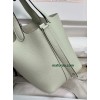ピコタン 18cm Picotin 18CM 0S气泡绿 vertdeau ヴェールフィズ  Hermes Vert fizz フランス輸入素材トリヨンクレマンス CLEMENCE  TC シルバー金具