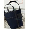 ピコタン 18cm Picotin 18CM 2Z/午夜蓝 Blue nuit ブルーニュイ フランス輸入素材トリヨンクレマンス CLEMENCE  TC ゴールド金具