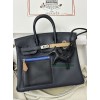 birkin 25cm 2Z/午夜蓝 夜空蓝 Blue nuit ブルーニュイ フランス輸入素材 スイフト swift