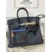 birkin 25cm 2Z/午夜蓝 夜空蓝 Blue nuit ブルーニュイ フランス輸入素材 スイフト swift