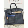 birkin 25cm 2Z/午夜蓝 夜空蓝 Blue nuit ブルーニュイ フランス輸入素材 スイフト swift