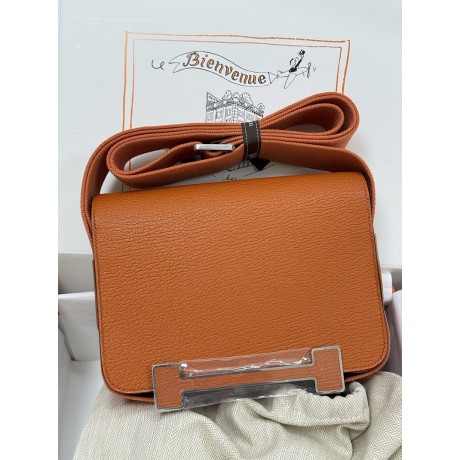Geta 93/爱马仕橙/橙色/Orange  オレンジ フランス輸入素材 シェブルミゾル Chevre