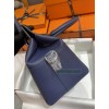 HERMÈS ミルクバッグ20cm/73/宝石蓝/Blue Saphir  ブルーサフィール フランス輸入素材 スイフト swift シルバー金具