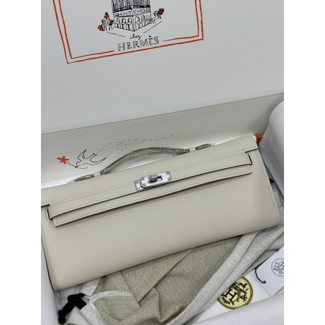 Kelly cut  31cm s  10/奶昔白/Craie  クレ シルバー金具