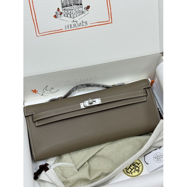 Kelly cut 31cm 18/大象灰/Étoupe Grey (Étoupe)  エトゥープ フランス輸入素材 スイフト swift シルバー金具