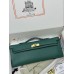 Kelly cut 31cm U4/丝绒绿/Vert Vertigo  ヴェールヴェルティゴ フランス輸入素材 スイフト swift ゴールド金具