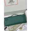 Kelly cut 31cm U4/丝绒绿/Vert Vertigo  ヴェールヴェルティゴ フランス輸入素材 スイフト swift ゴールド金具
