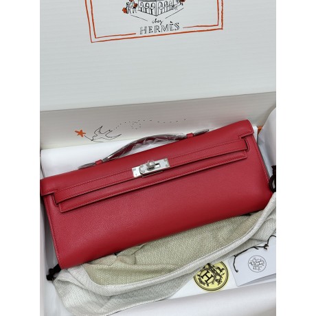Kelly cut 31cm Q5/国旗红/中国红Rouse Casaque  ルージュカザック シルバー金具