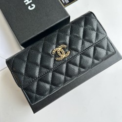 8002シャネル 財布 サイズ：19x10 cm