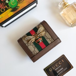 523155  gucci·leatherグッチ財布サイズ：11cmx8.5cmx2.5cm