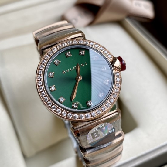 ブルガリ腕時計(BVLGARI)LVCEA シリーズ原装スイスムーブメント表壳ケース径28mm サファイア水晶ガラス精鋼時計ケース 18 Kローズゴールド ブルガリ腕時計(BVLGARI)LVCEA シリーズ原装スイスムーブメント表壳ケース径28mm サファイア水晶ガラス精鋼時計ケース 18 Kローズゴールド