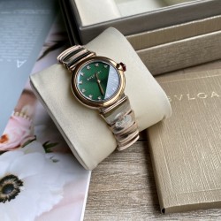 ブルガリ腕時計（BVLGARI）LVCEA シリーズ原装スイスムーブメント表壳ケース径28mm サファイア水晶ガラス精鋼時計ケース 18 Kローズゴールド